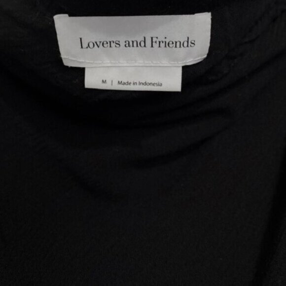 Lovers + Friends Black Adjustable Ruched Mini Dress Size Medium 100% Rayon - Picture 6 of 10